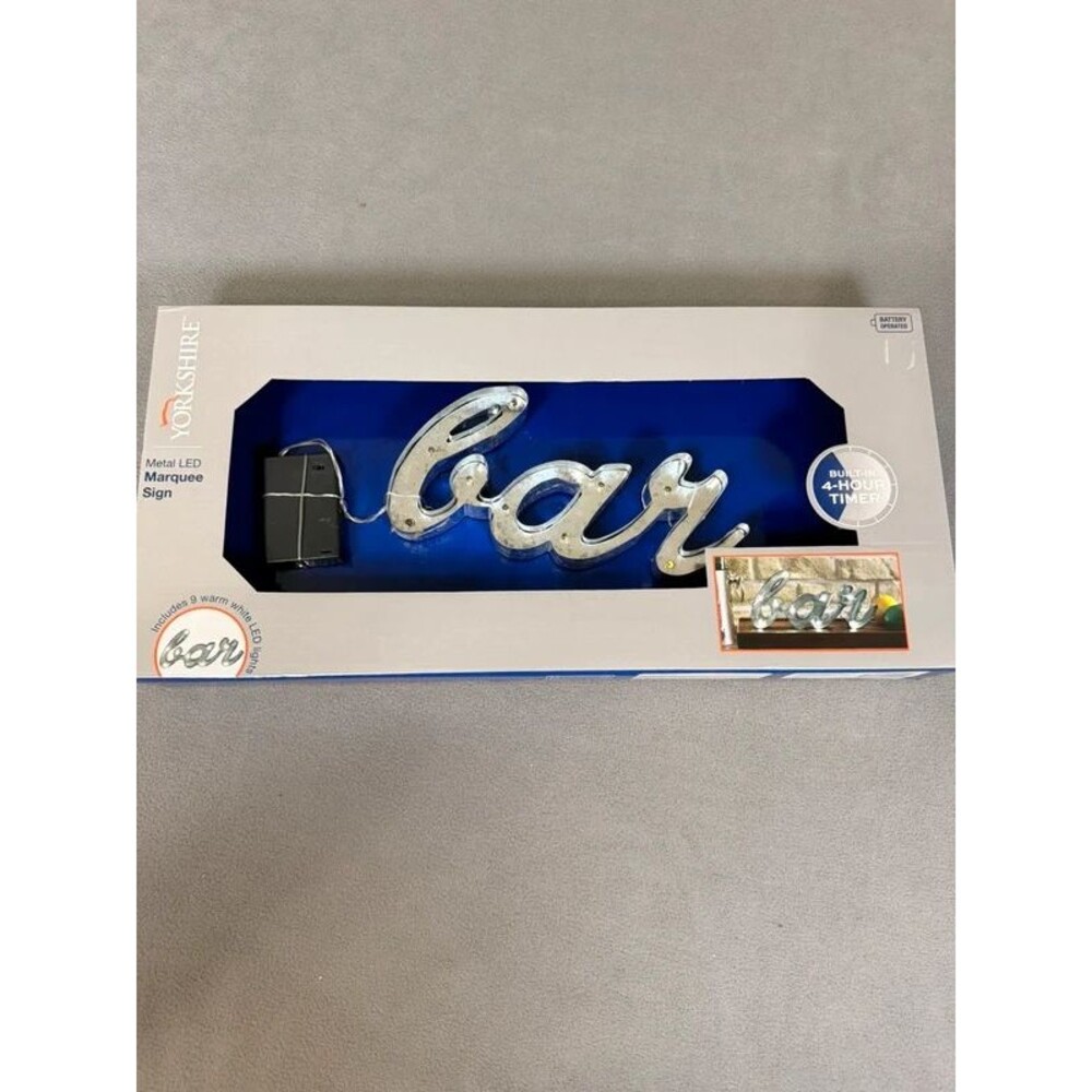Yorkshire Metal LED Marquee Sign- Battery Operated- NEW